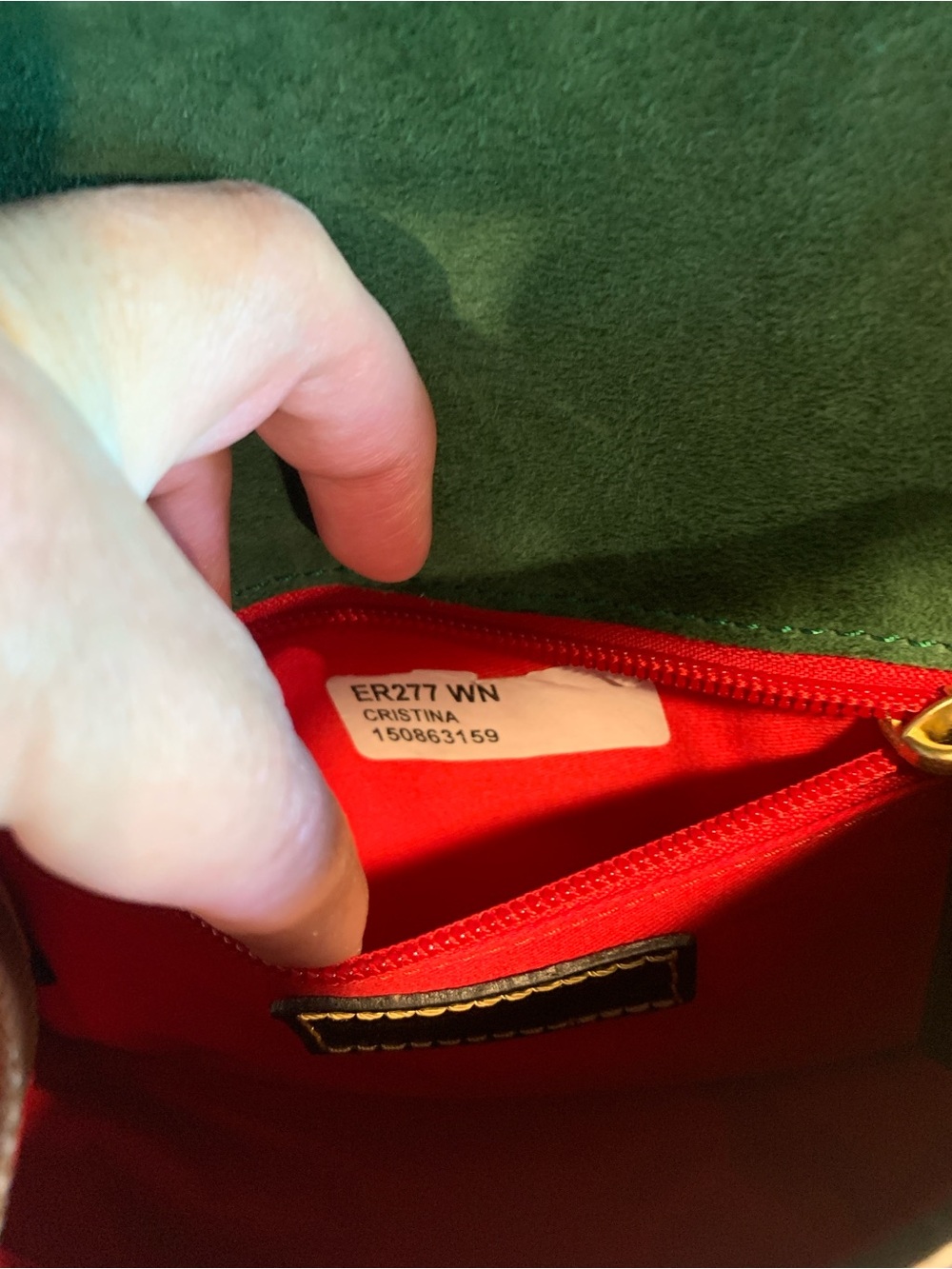 Vintage Dooney & Bourke Brown and Red Leather Saddle Crossbody - Picture 8 of 12